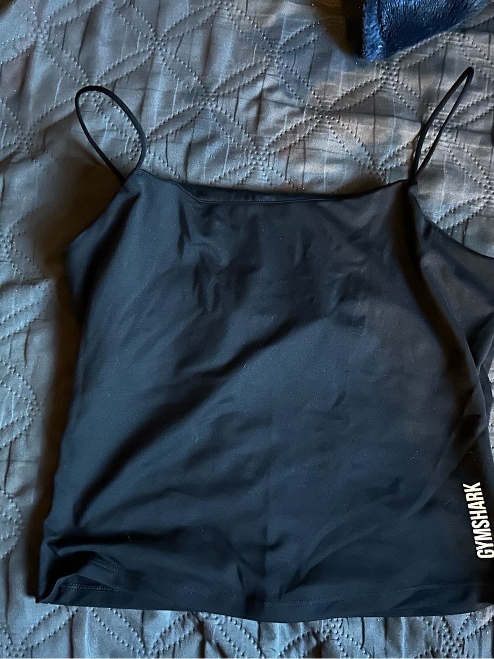 Gymshark Black Slim-Strap Swim Coverup Tank